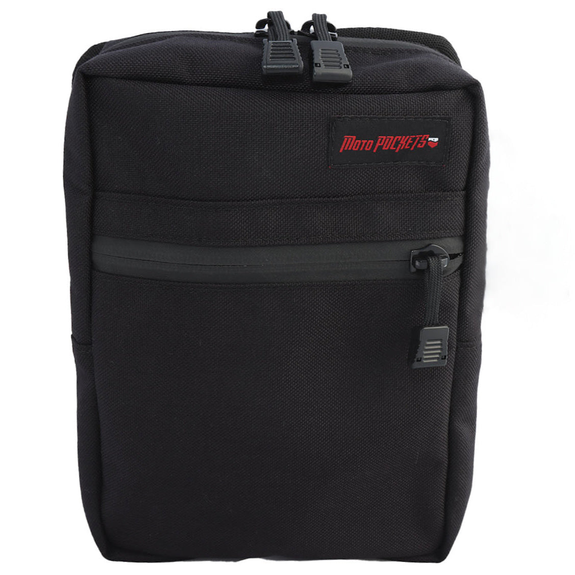 Moto Pockets Drifter Motorcycle Handlebar Bag . Black CORDURA with YKK Zippers.