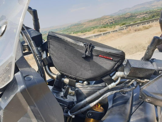 Moto Pockets Adventure Motorcycle Handlebar Bar Pouch.