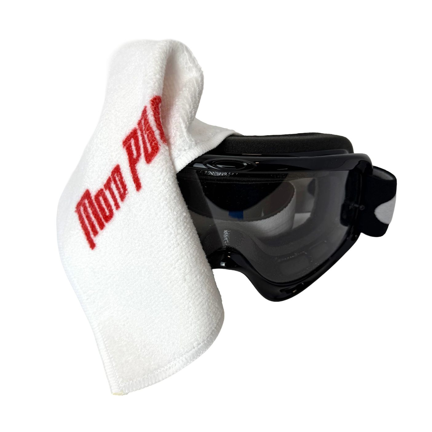 Moto Pockets 8x8 Microfiber towel cleaning Oakley Goggles