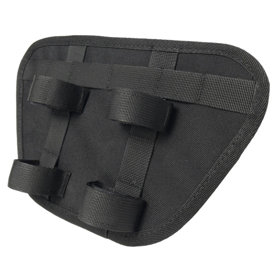 Moto Pockets OG handlebar bag with adjustable mounting straps for riser.